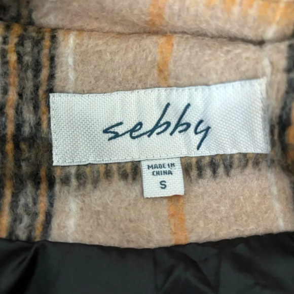 Sebby Jacket Shacket Chore Coat Plaid Pockets Lined Wool Blend Fall Barn Nature - Picture 2 of 10